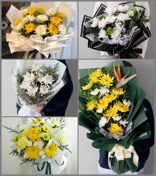 山东青岛莱西市院上镇邹家许村白事花束代送